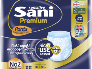Ελαστικό εσώρουχο ακράτειας Sani Sensitive Premium Pants Medium No2 12τμχ