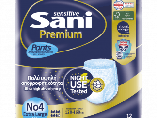 Ελαστικό εσώρουχο ακράτειας Sani Sensitive Premium Pants Extra Large No4 12τμχ