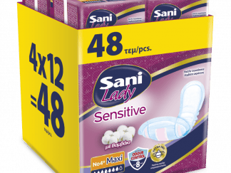 Σερβιέτες ακράτειας με βαμβάκι Sani Lady Maxi No4+ 48τμχ (4*12τμχ)