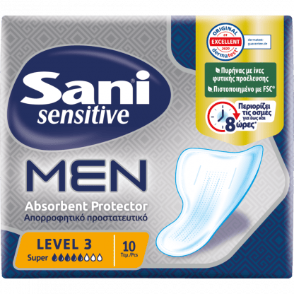 Sani Sensitive Men απορροφητικό προστατευτικό Level 3 (10τμχ)