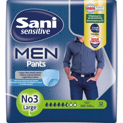 Sani Pants Men Eλαστικό εσώρουχο ακράτειας Large No3 (12τεμ)
