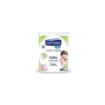 Septona Baby Calm n' Care Cotton Pads Δίσκοι για Απαλό Καθαρισμό 50τεμ