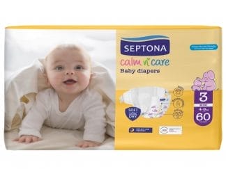 Septona Calm n' Care Baby Diapers Midi No3 (4-9kg) 60 Τεμάχια