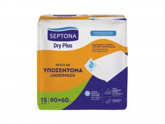 Septona Υποσέντονα Dry Plus Regular Μιας Χρήσης 15τεμ (60Χ90)