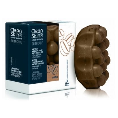 CleanSkin Slimming & Anti-Cellulite Natural Massage Soap Coffee Φυτικό Σαπούνι Μασάζ για Λιποδιάλυση & Απολέπιση με Κόκκους & Εκχύλισμα Καφέ 100g