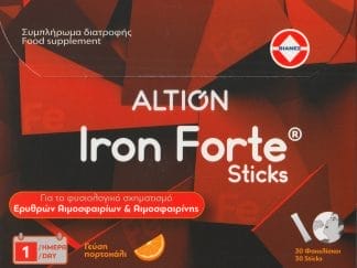 Altion Iron Forte Συμπλήρωμα Διατροφής Σιδήρου & Βιταμίνης C σε Μορφή Διασπειρομένων Κοκκίων για την Καλή Λειτουργία του Αιμοποιητικού Συστήματος, Κατά της Κόπωσης & της Αναιμίας με Γεύση Πορτοκάλι 30 Sachets