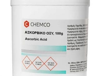 Chemco Ascorbic Acid Ασκορβικό Οξύ σε Σκόνη Κατάλληλο για Προσθήκη σε Τρόφιμα & Φαρμακευτικά Σκευάσματα 100g