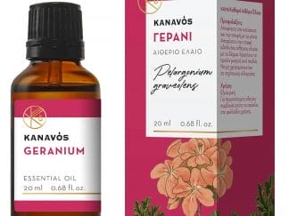 Kanavos Geranium Essential Oil Αιθέριο Έλαιο για Φυσικό Αρωματισμό του Χώρου, Κατάλληλο για Εισπνοές που Προσφέρει Χαλάρωση & Ευεξία 20ml - Γεράνι