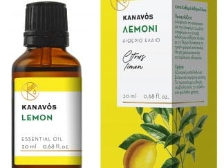Kanavos Lemon Essential Oil Αιθέριο Έλαιο για Φυσικό Αρωματισμό του Χώρου, Κατάλληλο για Εισπνοές που Προσφέρει Χαλάρωση & Ευεξία 20ml - Λεμόνι