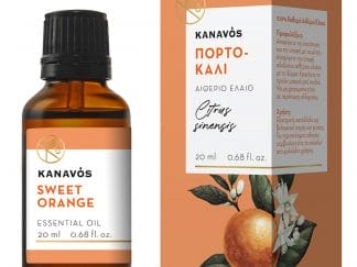 Kanavos Sweet Orange Essential Oil Αιθέριο Έλαιο για Φυσικό Αρωματισμό του Χώρου, Κατάλληλο για Εισπνοές που Προσφέρει Χαλάρωση & Ευεξία 20ml - Πορτοκάλι
