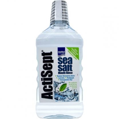 Actisept Sea Salt Mouth Rinse Στοματικό Διάλυμα Καθημερινής Χρήσης με Θαλασσινό Αλάτι για Δροσερή Αναπνοή με Ευχάριστη Γεύση Μέντας 500ml