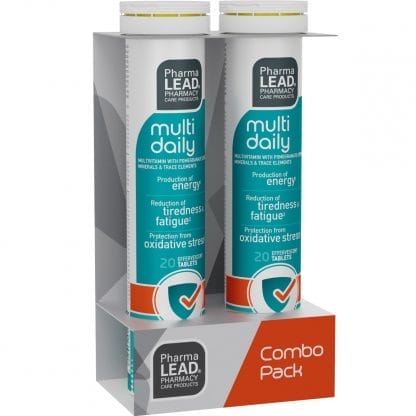 Pharmalead Promo Multi Daily Orange Συμπλήρωμα Διατροφής Βιταμινών, Μετάλλων & Εκχυλίσματος Ροδιού για Ενέργεια, Κατά της Κούρασης & Κόπωσης με Αντιοξειδωτικές Ιδιότητες με Γεύση Πορτοκάλι 40 Effer.tabs (2x20 Effer.tabs)