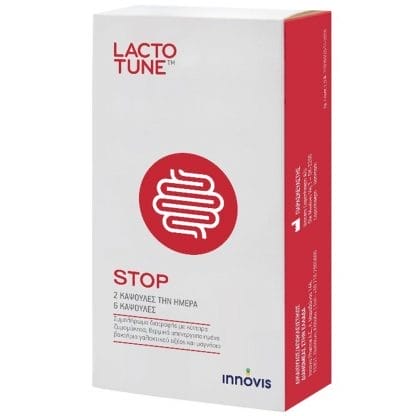 Lactotune Stop Συμπλήρωμα Διατροφής με Προβιοτικά για τη Διατήρηση της Ισορροπίας του Μικροβιώματος του Πεπτικού Συστήματος 6caps
