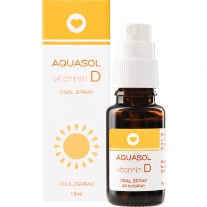 Galenica Aquasol Vitamin D 400IU Oral Spray Συμπλήρωμα Διατροφής με Βιταμίνη D3 σε Μορφή Spray για την Καλή Υγεία των Οστών, Δοντιών & Ανοσοποιητικού με Γεύση Φράουλα 15ml
