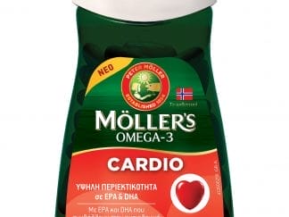 Moller’s Omega-3 Cardio Συμπλήρωμα Διατροφής Συμπυκνωμένου Ιχθυελαίου Πλούσιο σε Ωμέγα 3 Λιπαρά Οξέα για τη Φυσιολογική Λειτουργία της Καρδίας, Εγκεφάλου & Όρασης 60caps