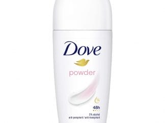 Dove Roll On Powder Αποσμητικό με Αντιιδρωτική Προστασία που Διαρκεί Έως & 48 Ώρες με Άρωμα Παιώνια, Κεχριμπάρι 50ml