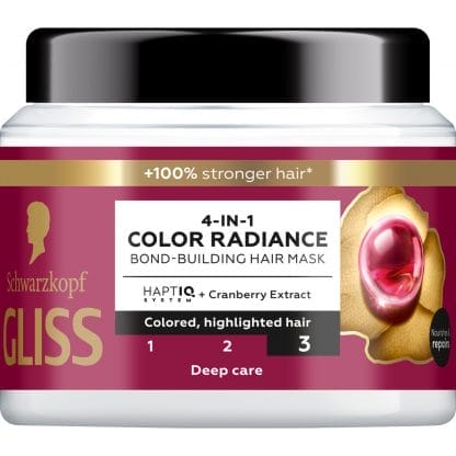 Schwarzkopf Gliss 4in1 Color Radiance Bond-Building Hair Mask Μάσκα για Βαμμένα, με Ανταύγειες Μαλλιά 400ml