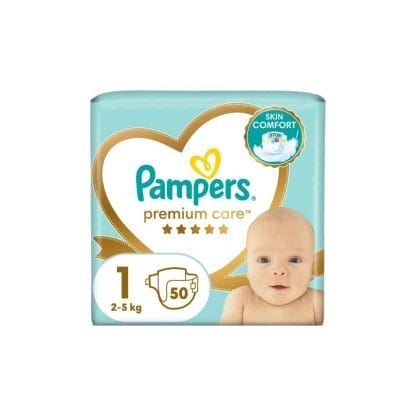Πάνες Pampers Premium Care Jumbo Pack Νο1 Newborn (2-5kg) 50τεμ