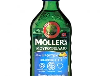 Moller's Cod Liver Oil Tutti Frutti Συμπλήρωμα Διατροφής Πόσιμου Μουρουνέλαιου Πλούσιο σε Ω3 με Βιταμίνες A, D & E με Γεύση Διάφορων Φρούτων 250ml