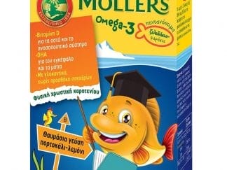 Moller’s Ω3 Kids Fish Orange-Lemon Συμπλήρωμα Διατροφής Ω3 για Παιδιά σε Ζελεδάκια Σχήματος Ψαριού με Γεύση Πορτοκάλι-Λεμόνι 36 Softgels