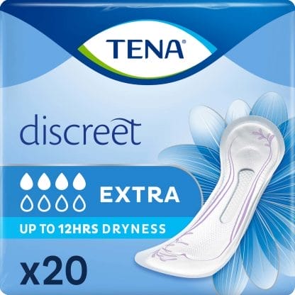 Tena Discreet Extra with InstaDry Zone Σερβιέτες για Μέτρια Μορφή Ακράτειας 20 Τεμάχια