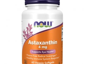 Now Foods Astaxanthin 4mg Συμπλήρωμα Διατροφής Καροτινοειδούς Ασταξανθίνης Φυτικής Προέλευσης για την Πρόληψη Εκφυλιστικών Παθήσεων των Ματιών με Ισχυρές Αντιοξειδωτικές Ιδιότητες 60 Veg.Softgels