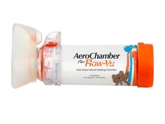 Aerochamber Plus Flow-Vu Αντιστατικός Αεροθάλαμος Βρεφών με Δείκτη Εισπνοών 1 Τεμάχιο
