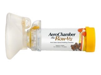 ​​​​​​​Aerochamber Plus Flow-Vu Αντιστατικός Αεροθάλαμος Παιδιών Με Δείκτη Εισπνοών 1 Τεμάχιο