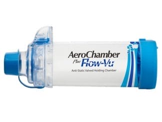 Aerochamber Plus Flow-Vu Αντιστατικός Αεροθάλαμος Ενηλίκων με Επιστόμιο 1 Τεμάχιο