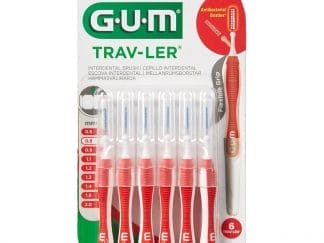 Gum Trav-Ler Interdental Brush Μεσοδόντια Βουρτσάκια για Εύκολο & Καθημερινό Καθαρισμό Ανάμεσα στα Δόντια 6 Τεμάχια - 0.8mm - ISO 1