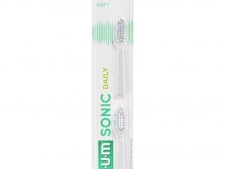 Gum Sonic Daily 4110 Soft Toothbrush Refills Heads 2 Τεμάχια - Άσπρο,Ανταλλακτικές Κεφαλές