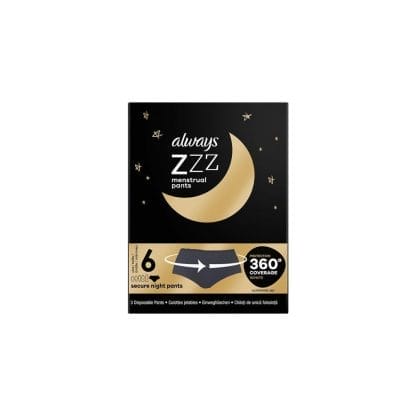 Always Menstrual Pants Εσώρουχα Περιόδου Νυκτός Μίας Χρήσης Small/Medium No6, 3τεμ