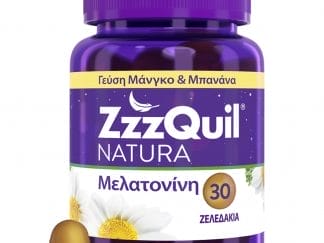 ZzzQuil Natura Melatonin Συμπλήρωμα Διατροφής με Μελατονίνη σε Ζελεδάκι για Γρηγορότερο Ύπνο με Γεύση Μπανάνα & Μάνγκο 30 Softgels - Banana & Mango