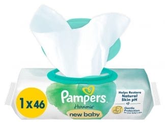 Μωρομάντηλα Pampers Harmonie New Baby Με Καπάκι 46τεμ