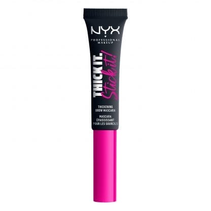 Nyx Professional Makeup Thick It Stick It Brow Mascara 08 Black Τζέλ Μάσκαρα Προσαρμόσιμης Έντασης Για Πιο Πυκνά Φρύδια 7 ml
