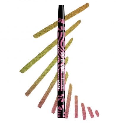 Nyx Professional Makeup Beetlejuice Pin Stripe Duo Liner Eye Liner Δύο Όψεων με Δύο Διαφορετικά Χρώματα - 01 Pink Chrome