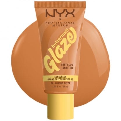 Nyx Professional Makeup Buttermelt Glaze Soft Glow Skin Tint Spf30 Makeup που Προσφέρει Λάμψη Υψηλής Προστασίας 30ml - 04 Almond Butta