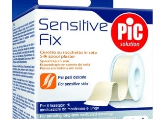 Pic Solution Sensitive Fix Silk Spool Plaster Αυτοκόλλητο Μεταξωτό Ρολό Λευκοπλάστη 1 Τεμάχιο - 1.25cm x 5m