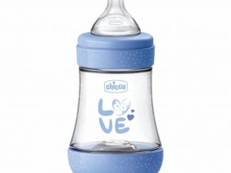 Chicco Μπιμπερό Πλαστικό Perfect 5 Σιέλ150ml Θηλή Σιλικόνης 0 Mηνών+