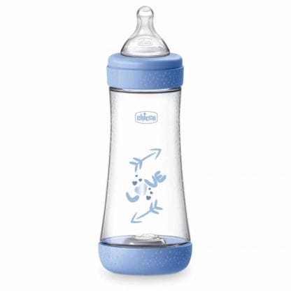 Chicco Μπιμπερό Πλαστικό Perfect 5 Σιέλ 300ML Θηλή Σιλικόνης 4 Μηνών+