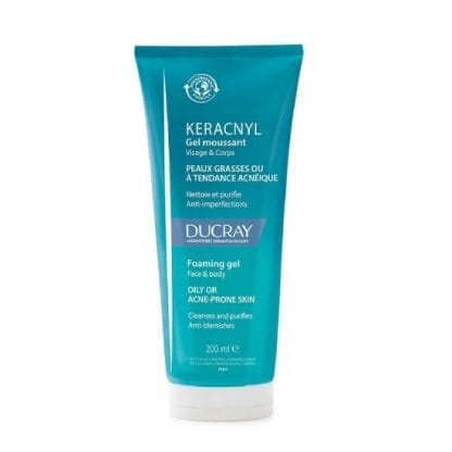 DUCRAY Gel κατά της Ακμής Keracnyl Foaming with Myrtacine Innovation for Face & Body για Λιπαρές Επιδερμίδες 200ml