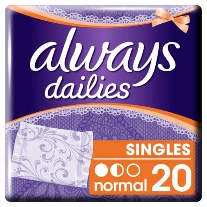 Always Dailies Singles Normal Σερβιετάκια 20 Τεμάχια