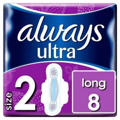 Always Ultra Long (Μέγεθος 2) Σερβιέτες Με Φτερά 8 Τεμάχια
