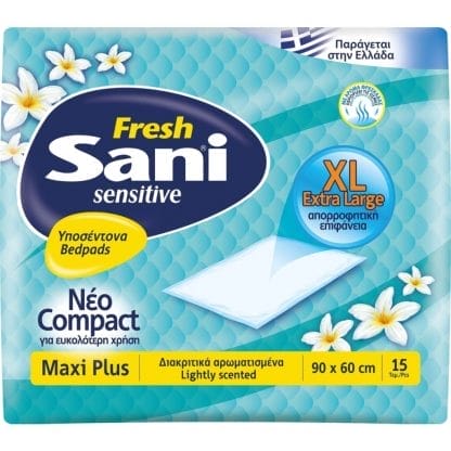 Υποσέντονα ακράτειας Sani Sensitive Fresh Maxi Plus15τμχ. (90x60cm)