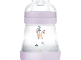 Mam Easy Start Anti-Colic Plastic Bootle 0m+ Μπιμπερό Πολυπροπυλενίου με Θηλή Σιλικόνης Αργής Ροής & Σύστημα Κατά των Κολικών 160ml, Κωδ 350S - Λιλά