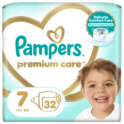 Πάνες Pampers Premium Care Jumbo Pack Νο7 (15+kg) 32τεμ