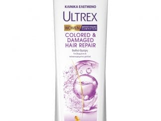 Ultrex Women Colored & Damaged Hair Repair Anti-Dandruff Shampoo Αντιπιτυριδικό Σαμπουάν Θρέψης για Βαμμένα & Ταλαιπωρημένα Μαλλιά με Γλυκερίνη 360ml