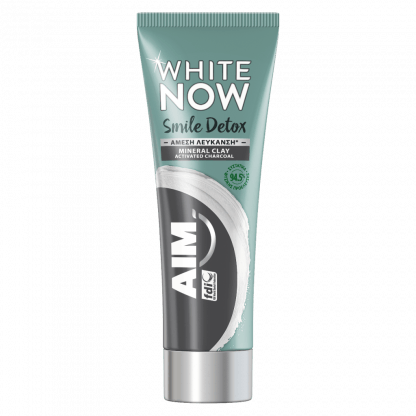 AIM Οδοντόκρεμα White Now Smile Detox Charcoal 75ml