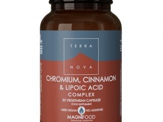 Terranova Chromium, Cinnamon & Lipoic Acid Complex Συμπλήρωμα Διατροφής με Χρώμιο, Α-λιποϊκό Οξύ & Φλοιό Κανέλας για Αντιοξειδωτική Προστασία & Έλεγχο του Σακχάρου - Σωματικού Βάρους 50veg.caps