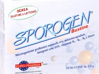 Euro-Pharma Sporogen Bustine Συμπλήρωμα Διατροφής με Προβιοτικά, Ψευδάργυρο & Βιταμίνες για την Ισορροπία της Εντερικής Χλωρίδας, την Αντιμετώπιση της Οξείας Διάρροιας & την Ενίσχυση του Ανοσοποιητικού 10 Sachets